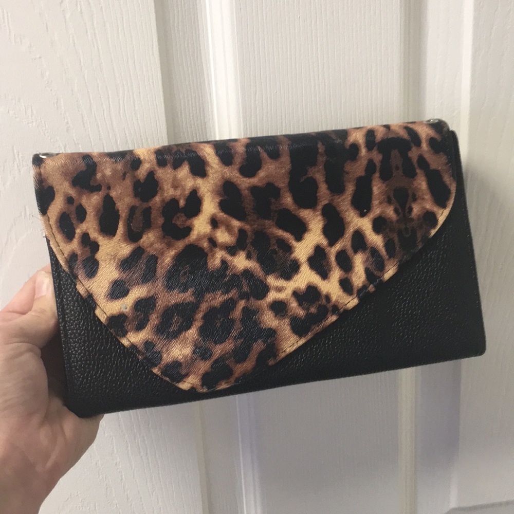 Cheetah print clutch